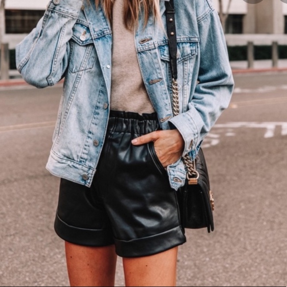 Abercrombie and Fitch vegan leather shorts